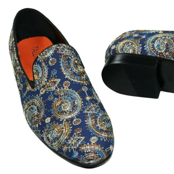 TALLIA Black and Blue Paisley Loafers Buy Paisley Print Blue Loafers Online – Sanfrissco main image 4